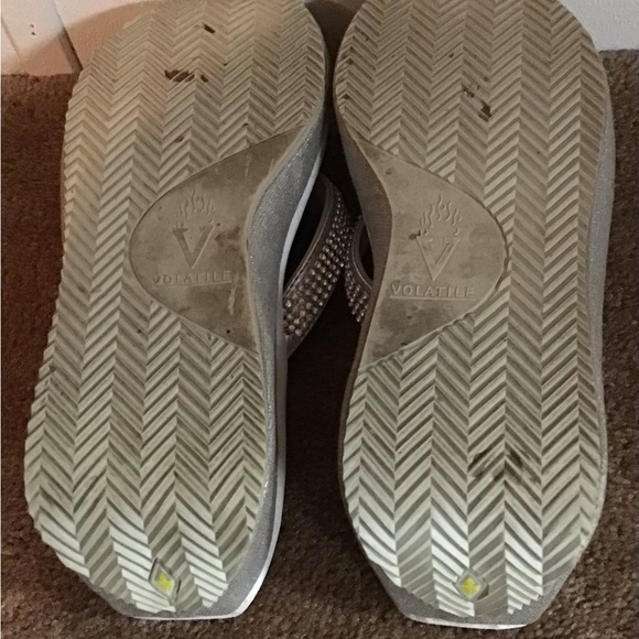 Volatile Silver Rhinestone Sandals - Picture 2 of 2